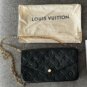 POCHETTE FELICIE EMPREINTE NOIR (no inserts)